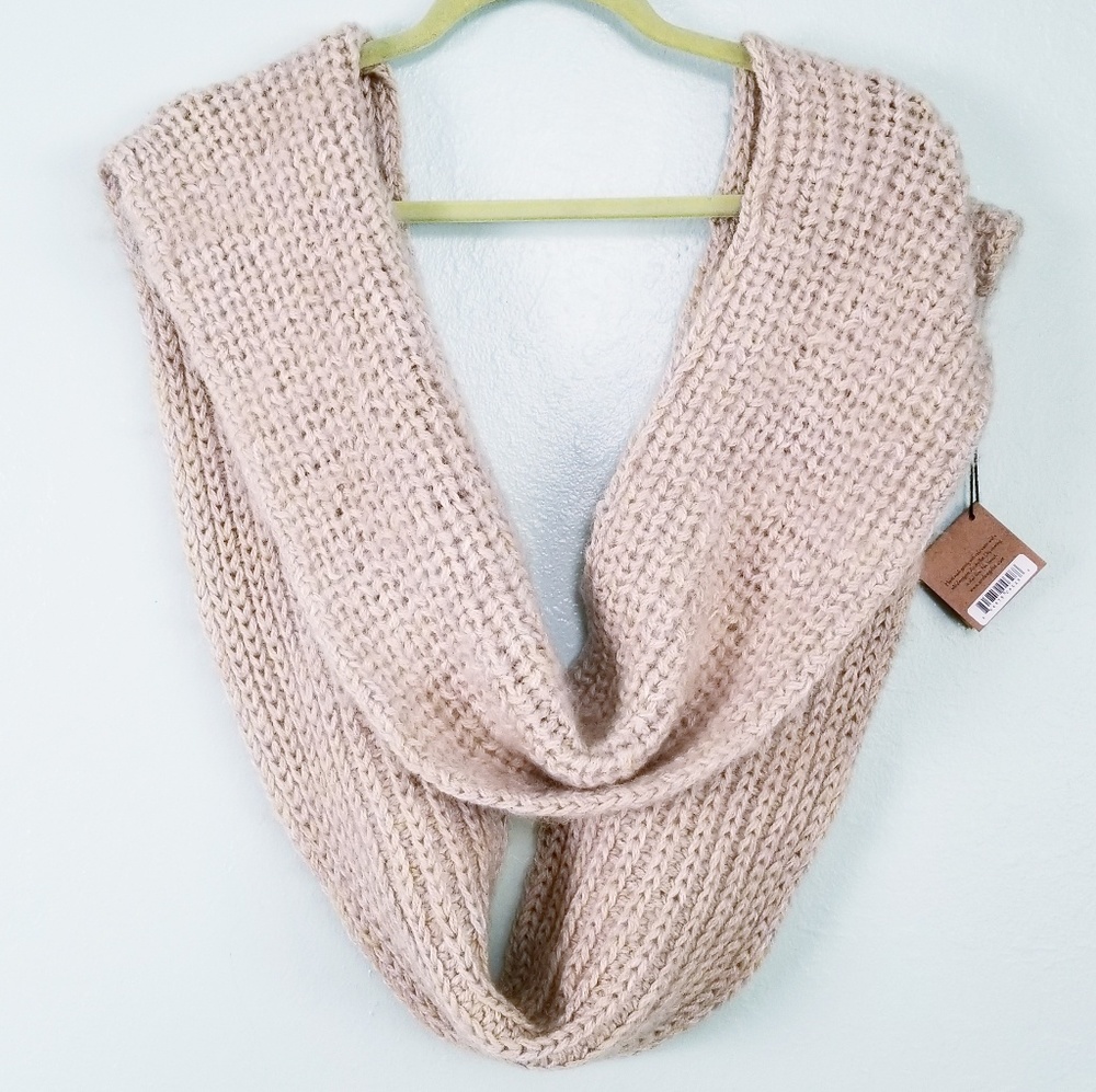 Infinity Scarf Alpaca Blend New Andes Gifts Fair Trade Tan